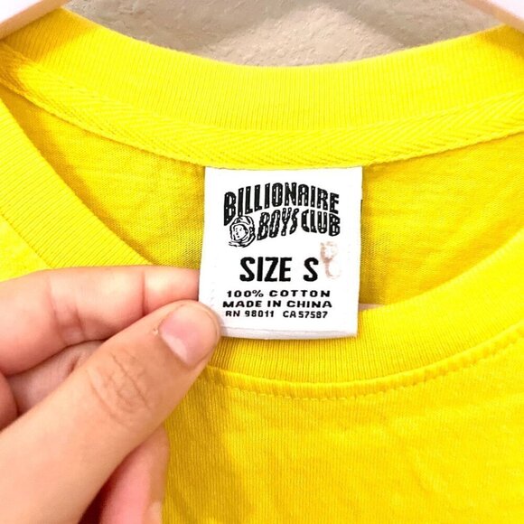 Billionaire Boys Club Yellow Astronaut Helmet Head Short Sleeve Graphic Tee S - Picture 2 of 4